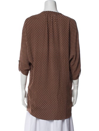 Michael Kors Silk Polka Dot Print Tunic