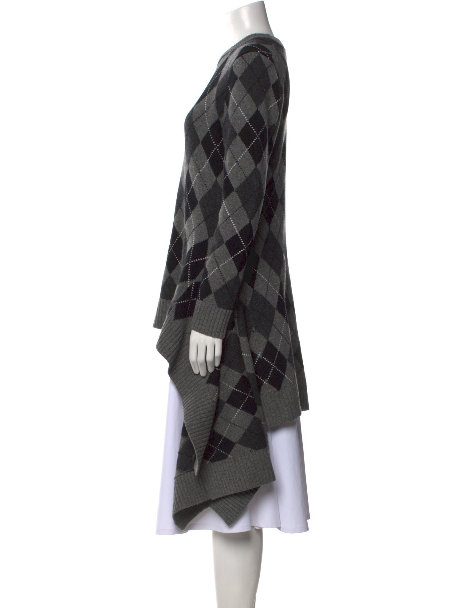 Michael Kors Collection Cashmere Plaid Print Sweater