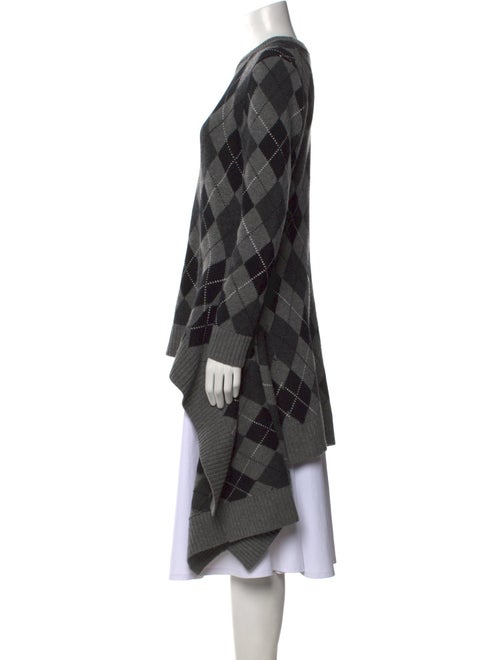 Michael Kors Collection Cashmere Plaid Print Sweater