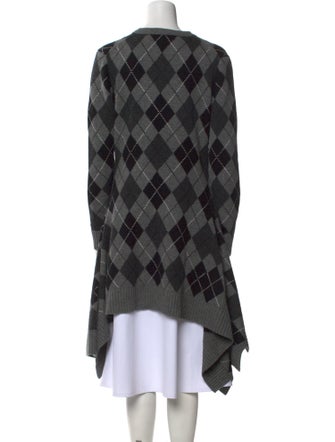 Michael Kors Collection Cashmere Plaid Print Sweater
