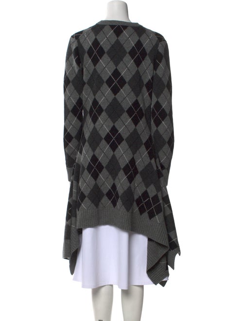Michael Kors Collection Cashmere Plaid Print Sweater