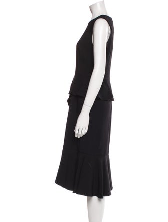 Michael Kors Collection Crew Neck Midi Length Dress