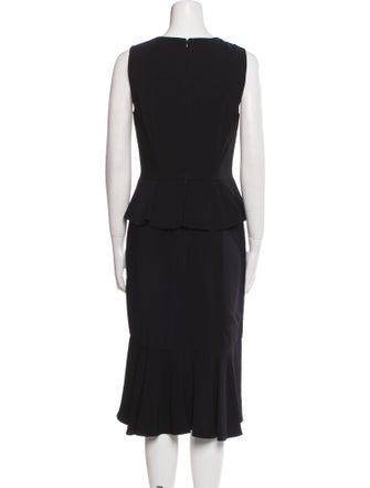 Michael Kors Collection Crew Neck Midi Length Dress
