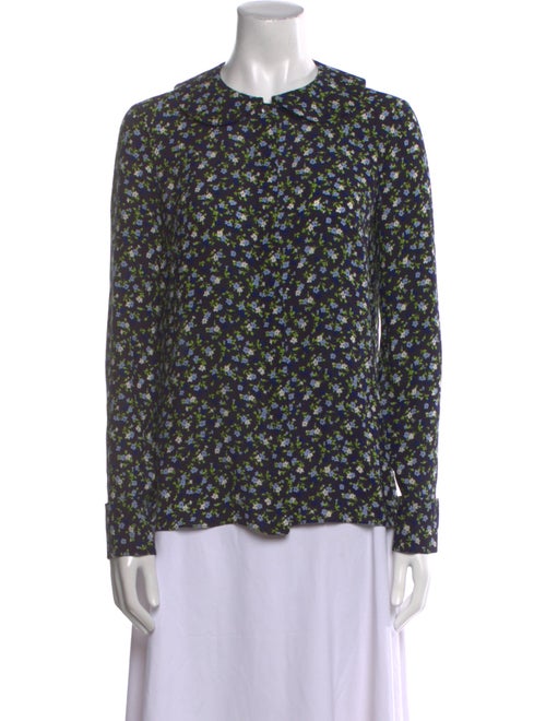 Michael Kors Collection Silk Floral Print Blouse