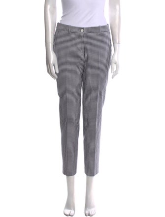 Michael Kors Collection Plaid Print Straight Leg Pants