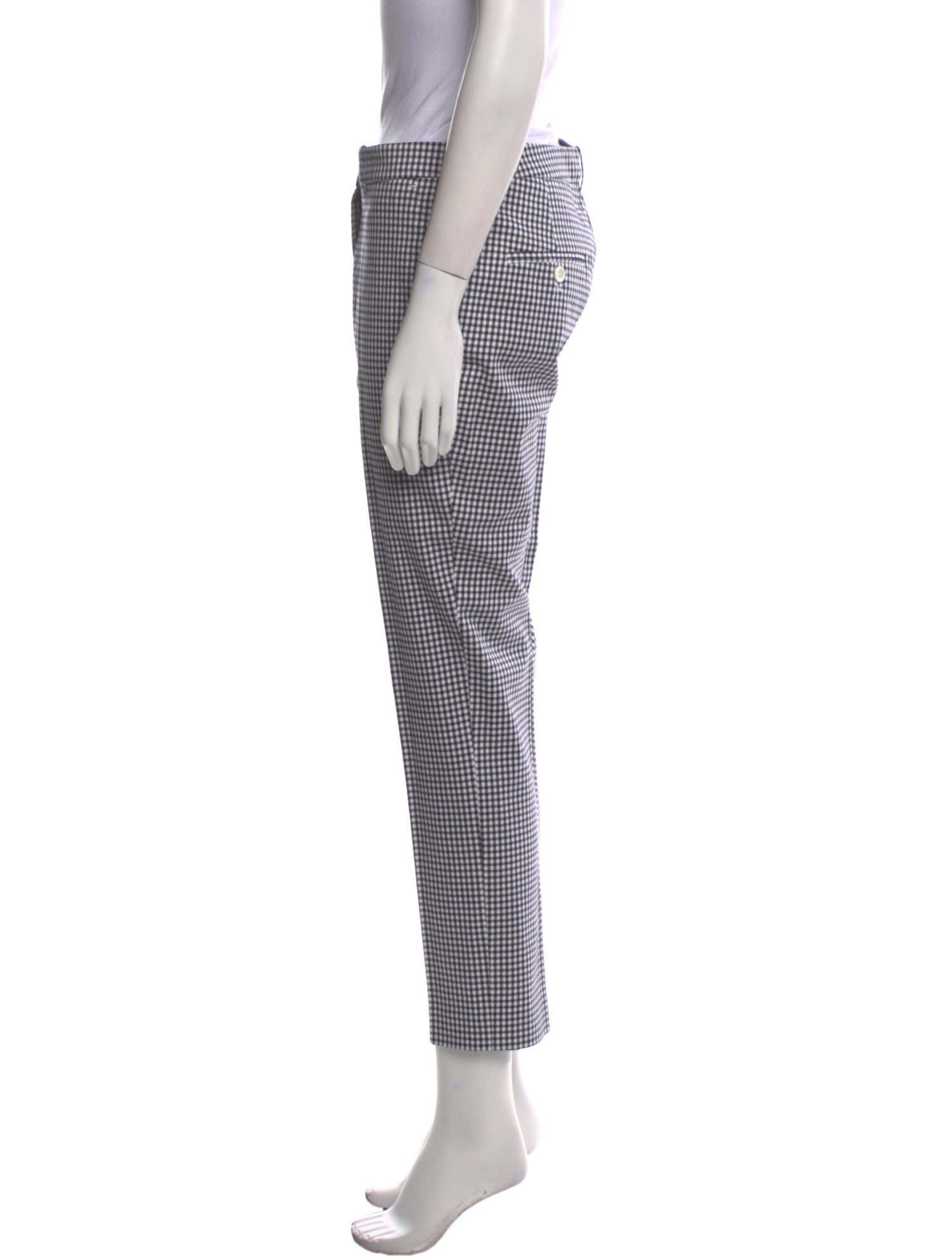 Michael Kors Collection Plaid Print Straight Leg Pants
