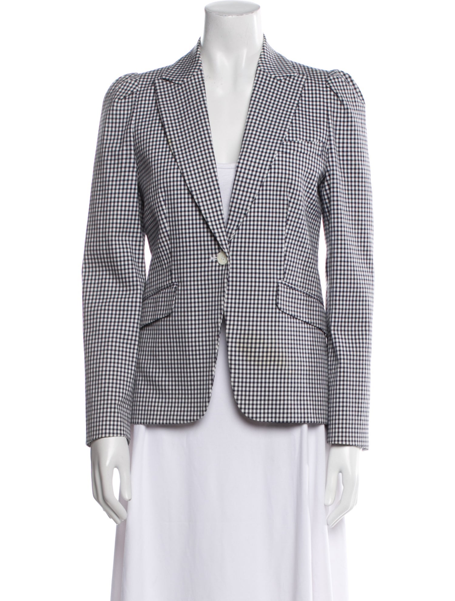 Michael Kors Collection Plaid Print Blazer