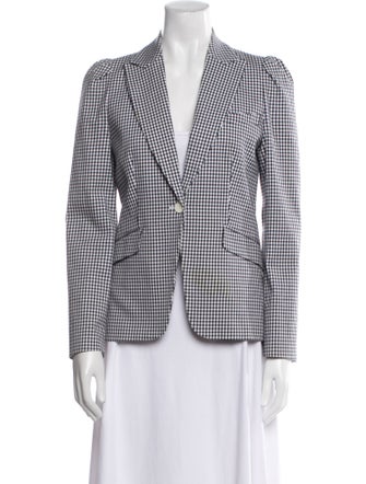 Michael Kors Collection Plaid Print Blazer