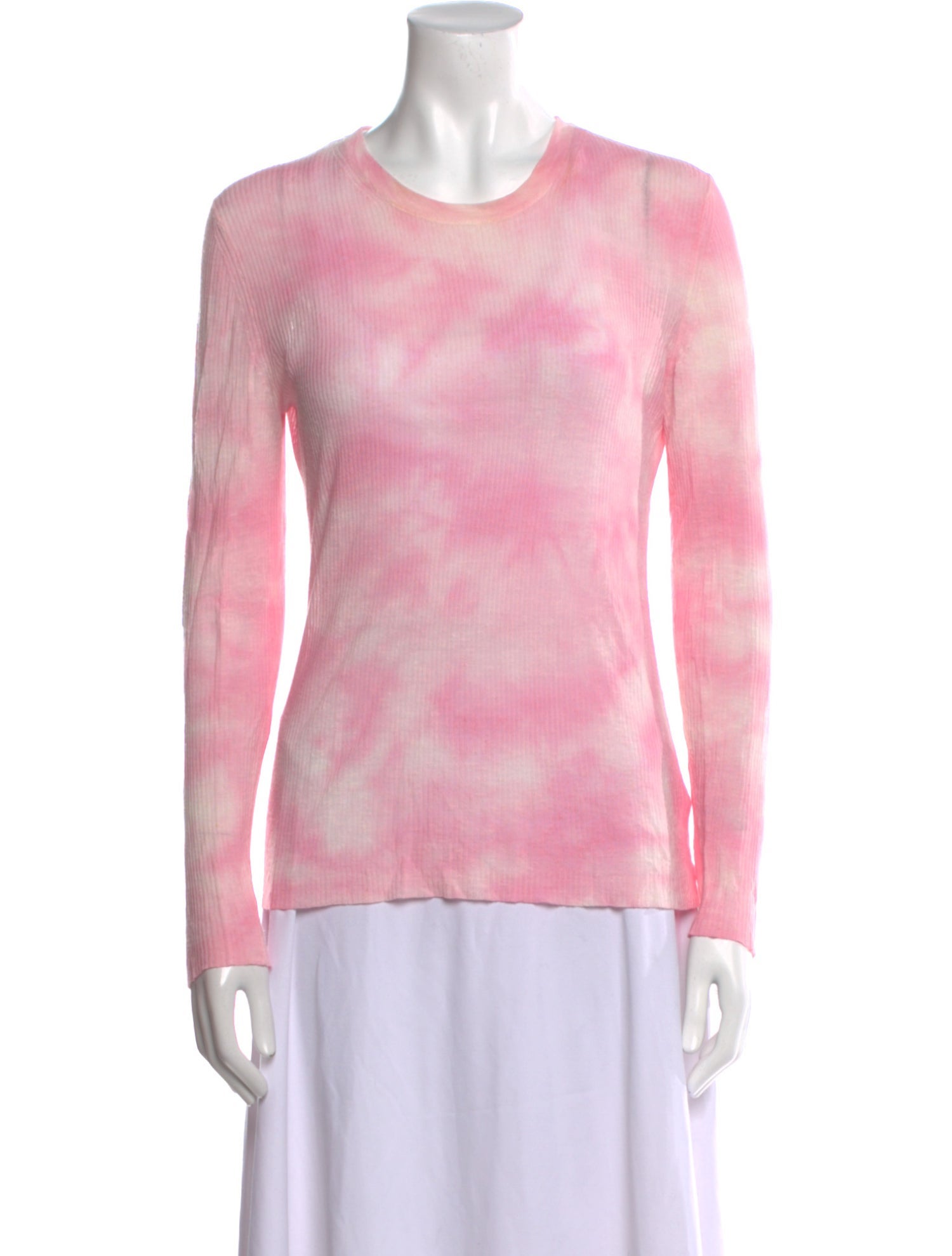 Michael Kors Collection Tie-Dye Print Crew Neck Sweater