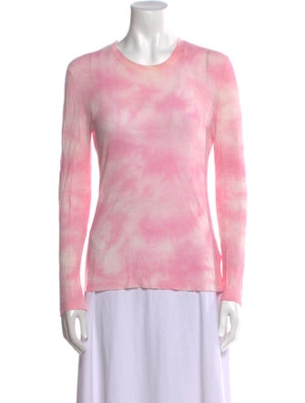 Michael Kors Collection Tie-Dye Print Crew Neck Sweater