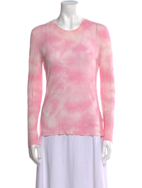 Michael Kors Collection Tie-Dye Print Crew Neck Sweater