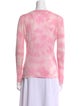 Michael Kors Collection Tie-Dye Print Crew Neck Sweater