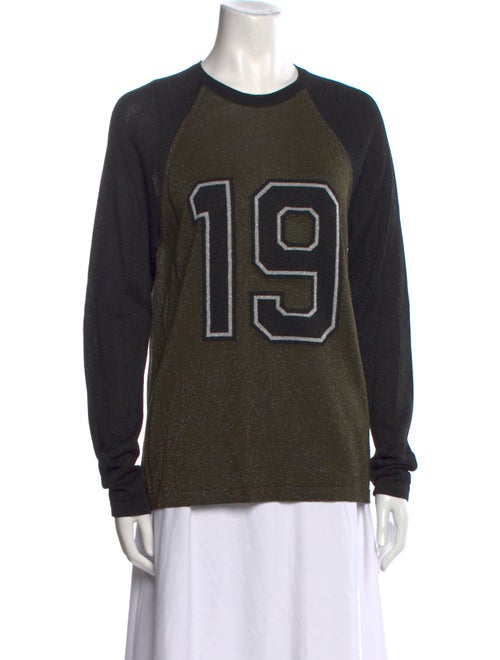 Michael Kors Collection Crochet Graphic Print Sweater