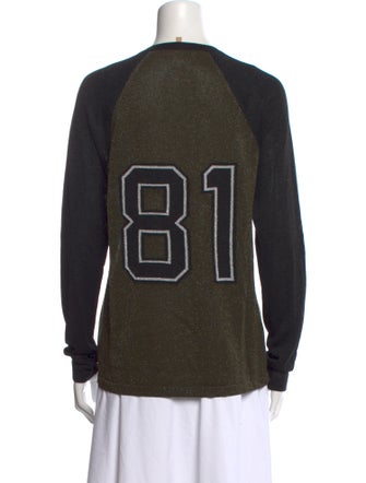 Michael Kors Collection Crochet Graphic Print Sweater