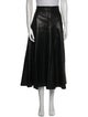 Michael Kors Collection Leather Midi Length Skirt