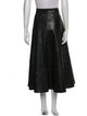 Michael Kors Collection Leather Midi Length Skirt