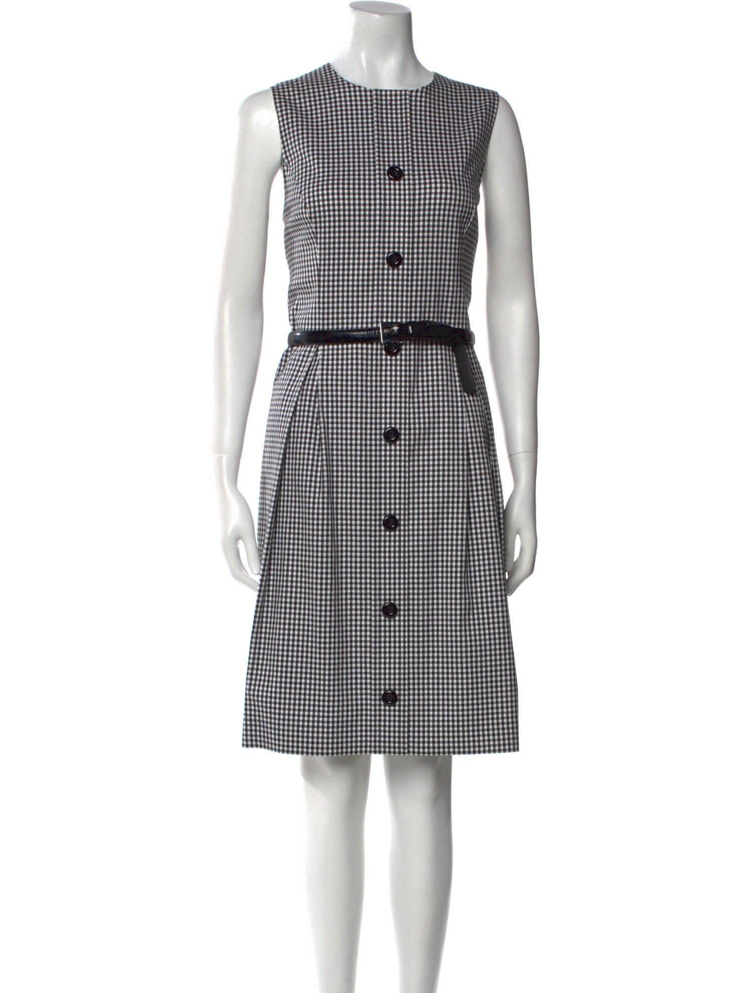 Michael Kors Collection Plaid Print Knee-Length Dress