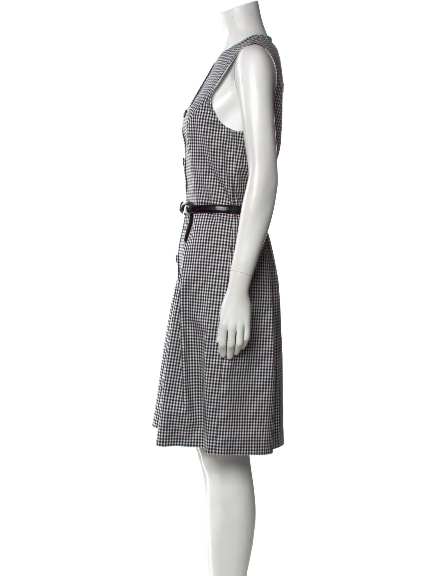 Michael Kors Collection Plaid Print Knee-Length Dress