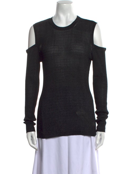 Michael Kors Collection Crew Neck Long Sleeve Top