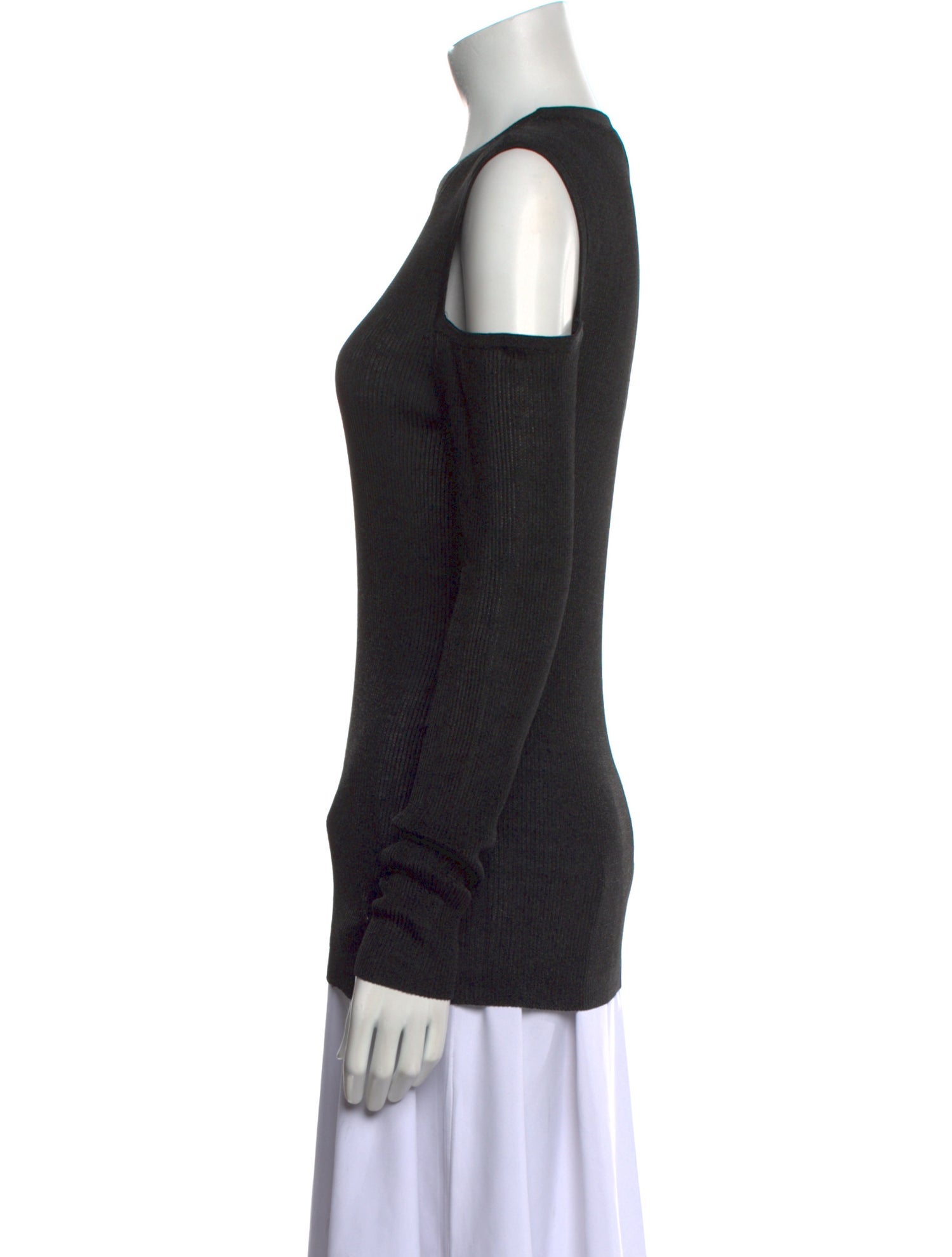 Michael Kors Collection Crew Neck Long Sleeve Top