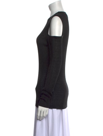 Michael Kors Collection Crew Neck Long Sleeve Top