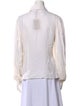 Michael Kors Collection Silk Long Sleeve Button-Up Top