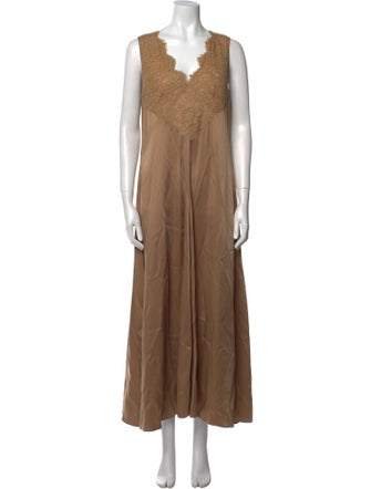 Michael Kors Collection V-Neck Long Dress
