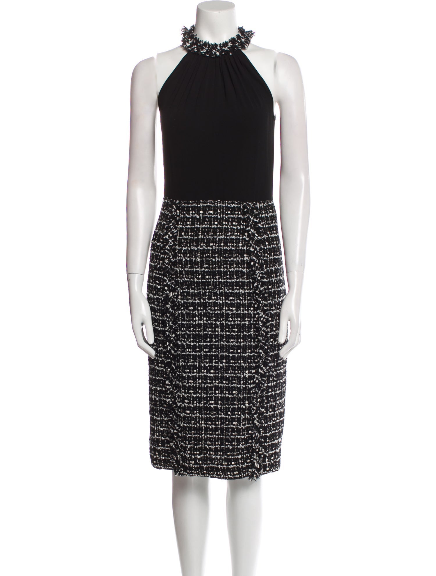 Michael Kors Collection Mock Neck Midi Length Dress