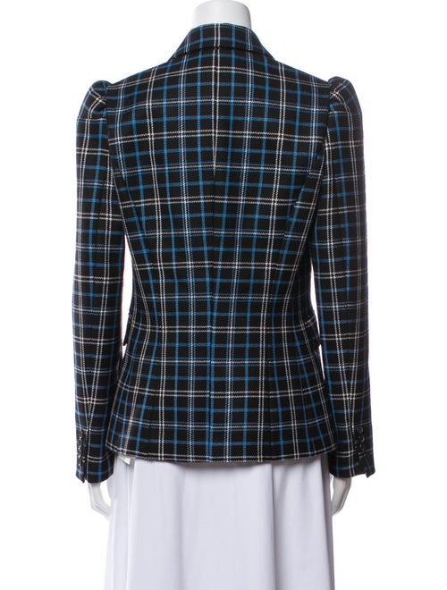 Michael Kors Collection Virgin Wool Plaid Print Blazer