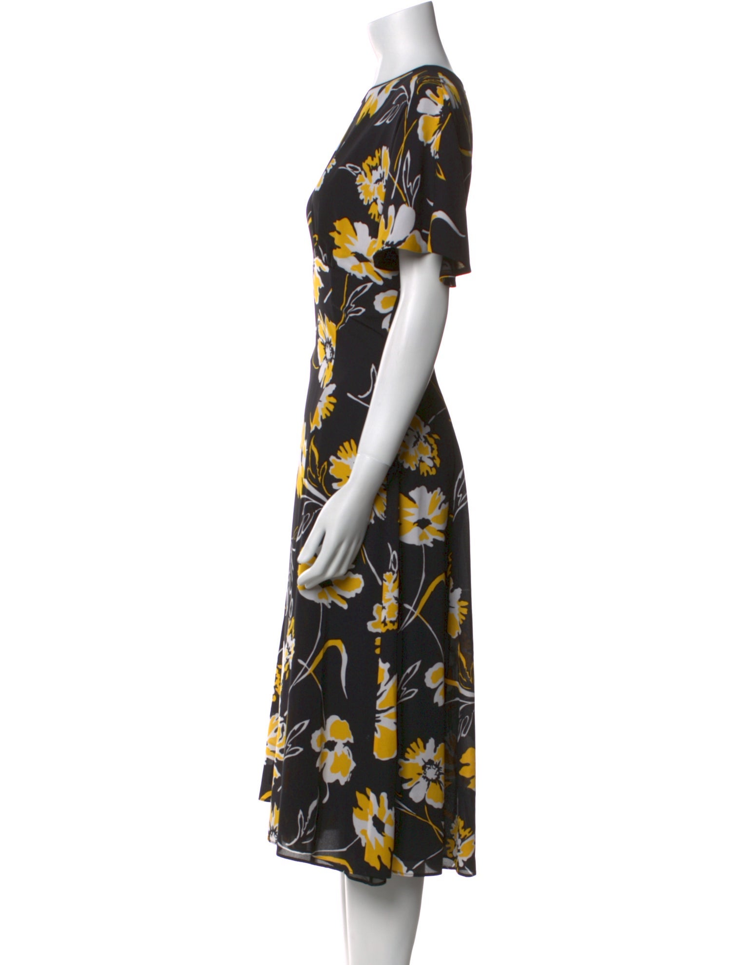 Michael Kors Collection Silk Midi Length Dress