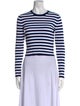 Michael Kors Collection Striped Crew Neck Sweater