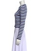 Michael Kors Collection Striped Crew Neck Sweater