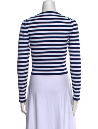 Michael Kors Collection Striped Crew Neck Sweater