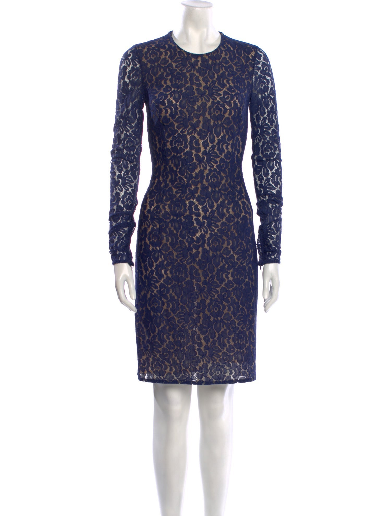 Michael Kors Collection Lace Pattern Knee-Length Dress