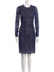 Michael Kors Collection Lace Pattern Knee-Length Dress