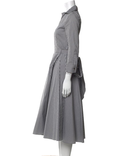 Michael Kors Collection Plaid Print Midi Length Dress