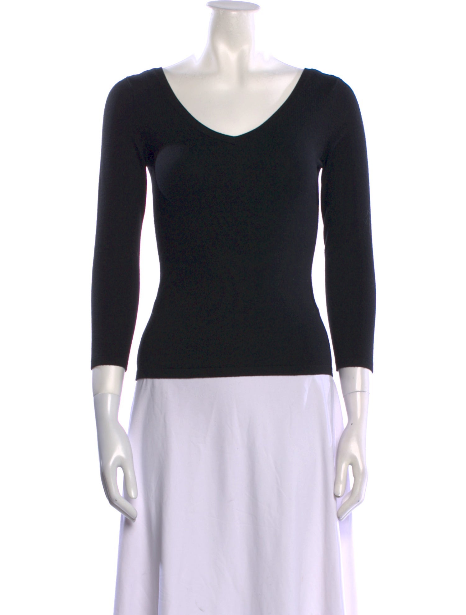Michael Kors Collection Merino Wool Scoop Neck Top