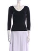 Michael Kors Collection Merino Wool Scoop Neck Top
