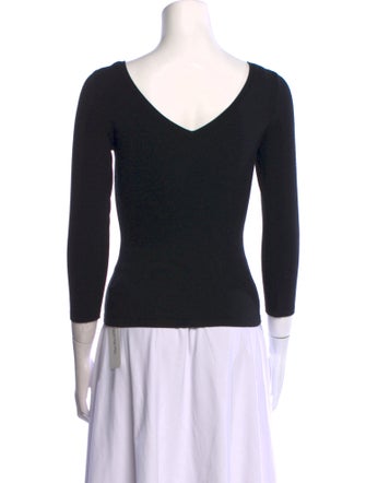 Michael Kors Collection Merino Wool Scoop Neck Top