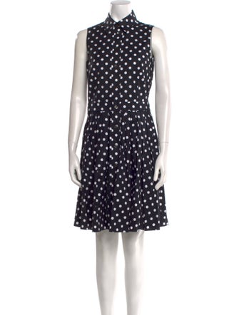 Michael Kors Collection Polka Dot Print Knee-Length Dress