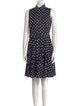 Michael Kors Collection Polka Dot Print Knee-Length Dress