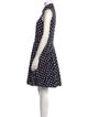 Michael Kors Collection Polka Dot Print Knee-Length Dress