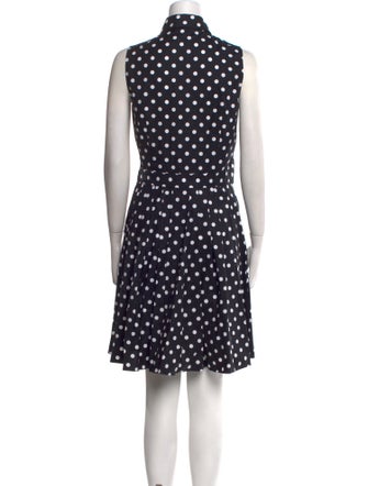 Michael Kors Collection Polka Dot Print Knee-Length Dress