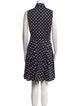 Michael Kors Collection Polka Dot Print Knee-Length Dress