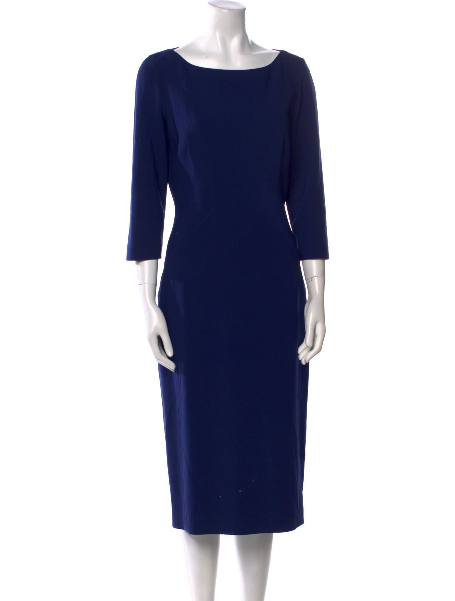 Michael Kors Collection Virgin Wool Midi Length Dress