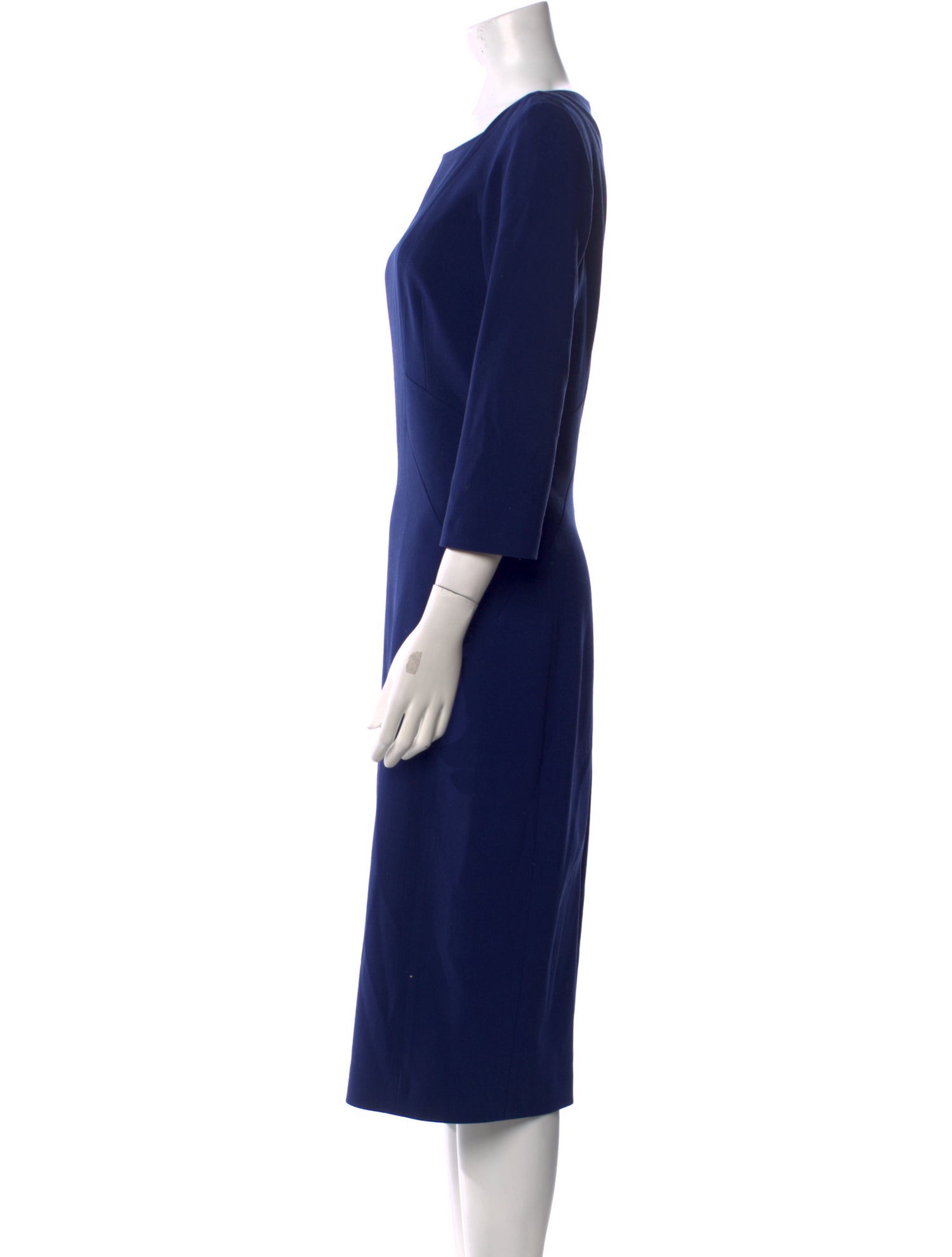 Michael Kors Collection Virgin Wool Midi Length Dress