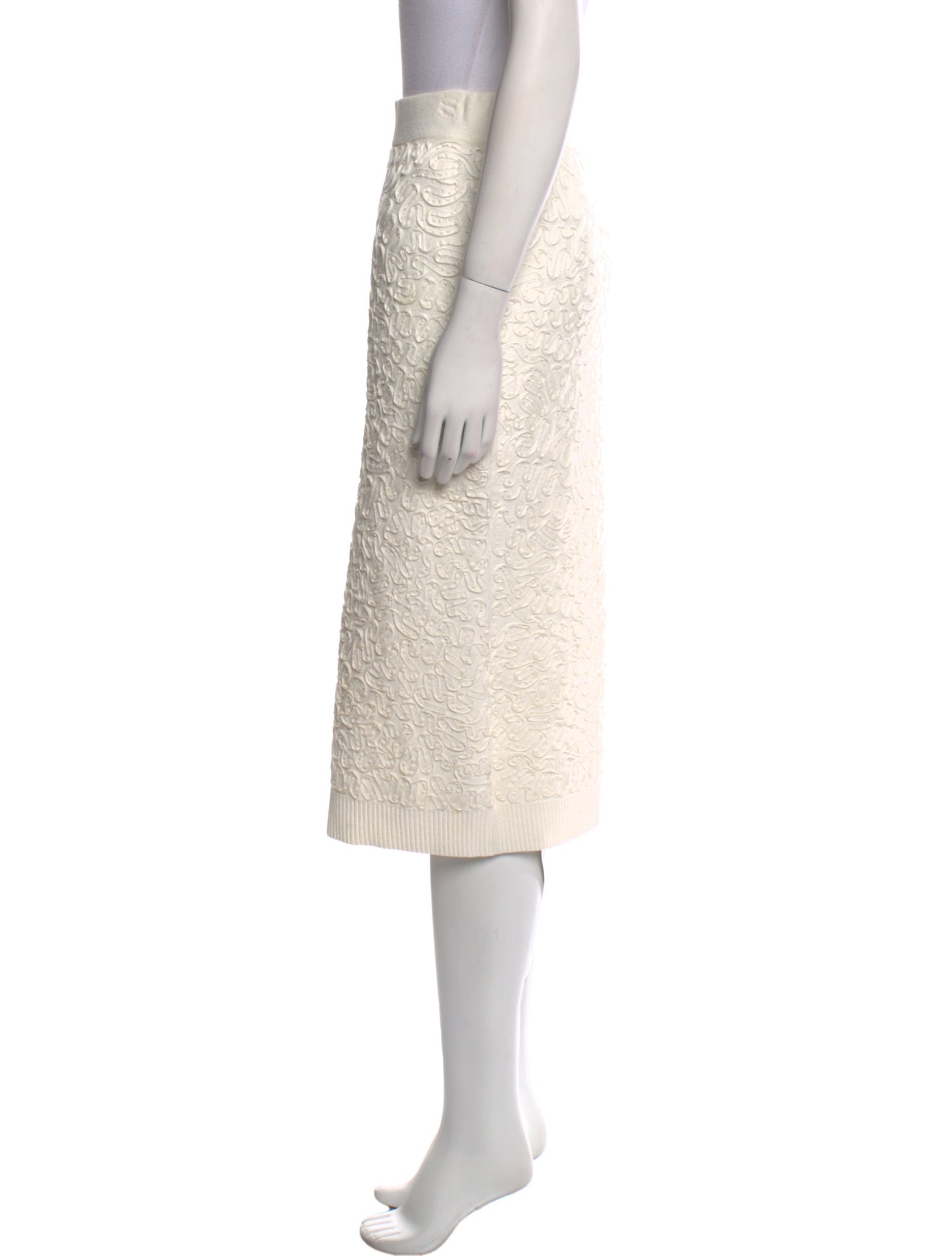 Michael Kors Collection Embroidered Accent Knee-Length Skirt