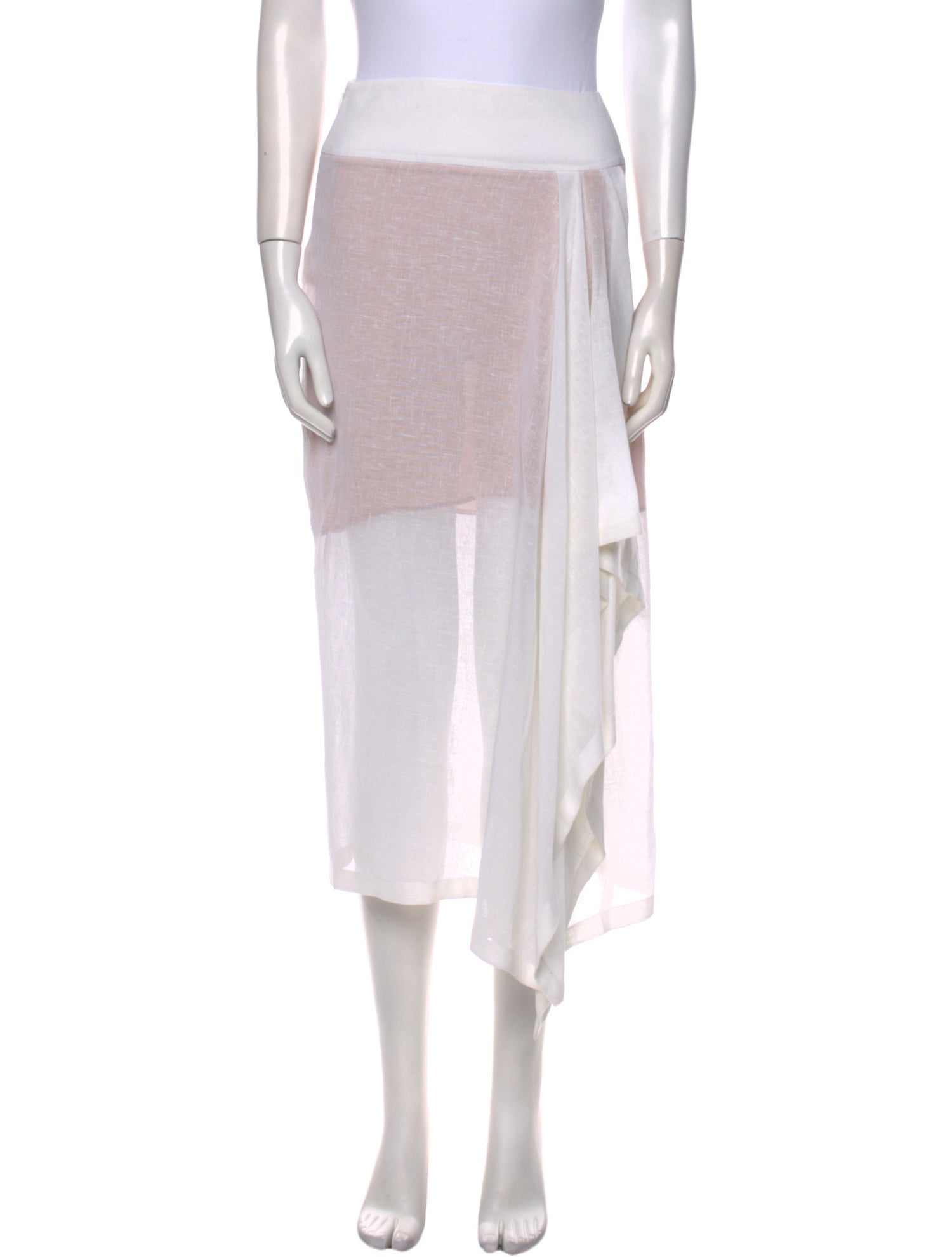 Michael Kors Collection Linen Midi Length Skirt w/ Tags