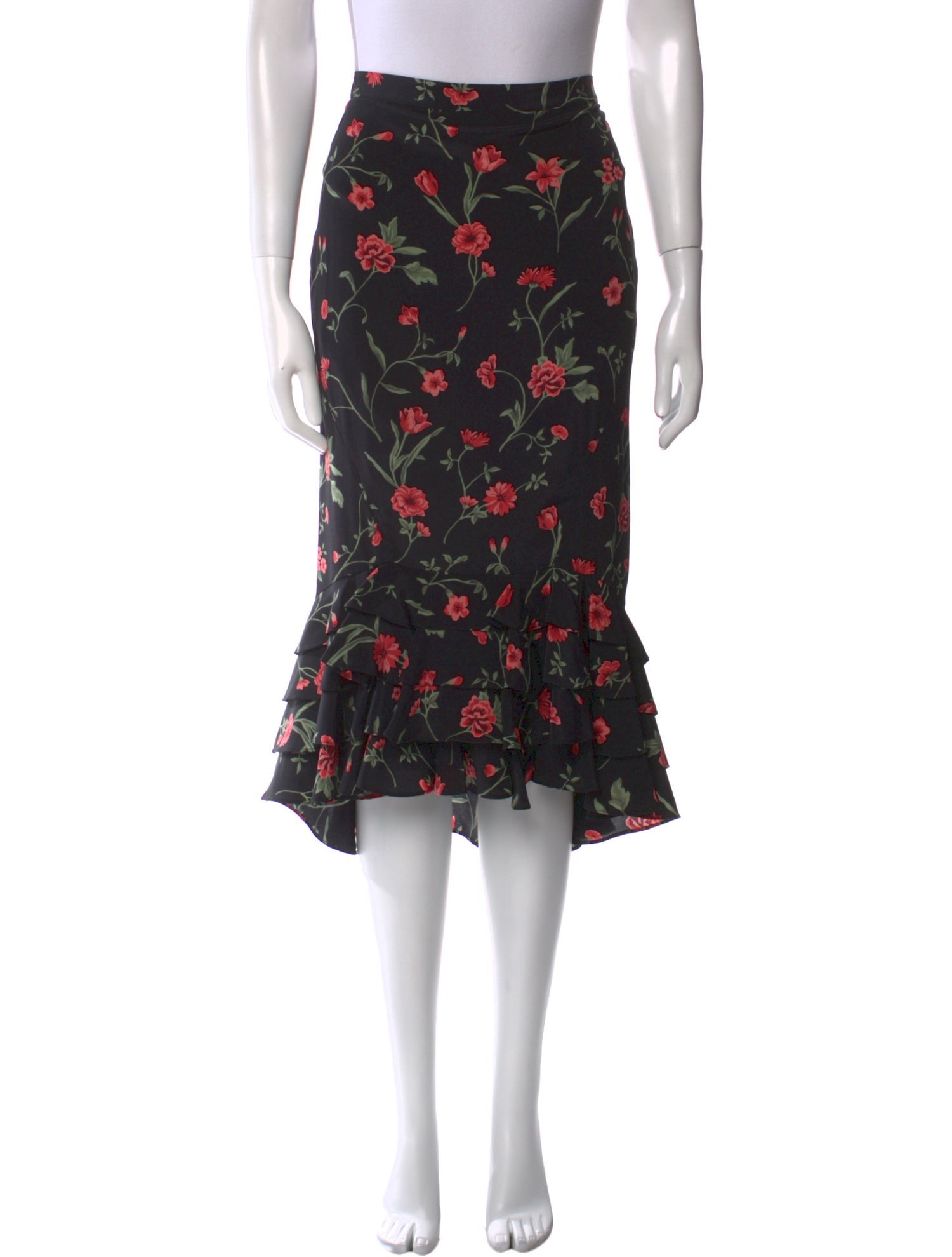 Michael Kors Collection Silk Midi Length Skirt