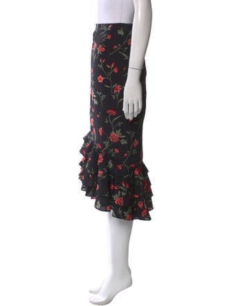 Michael Kors Collection Silk Midi Length Skirt